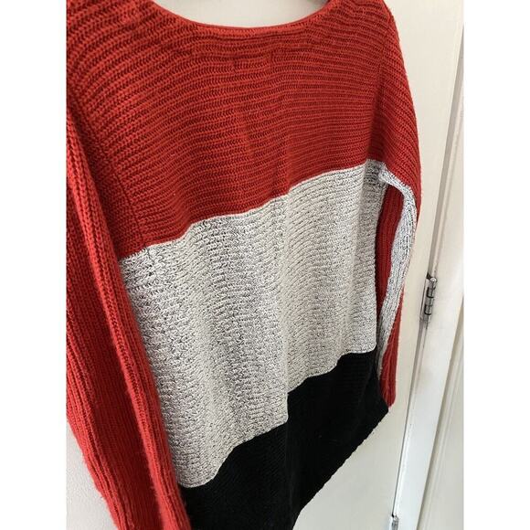 trouve sweater Color Block Red Black And Gray - Picture 6 of 7